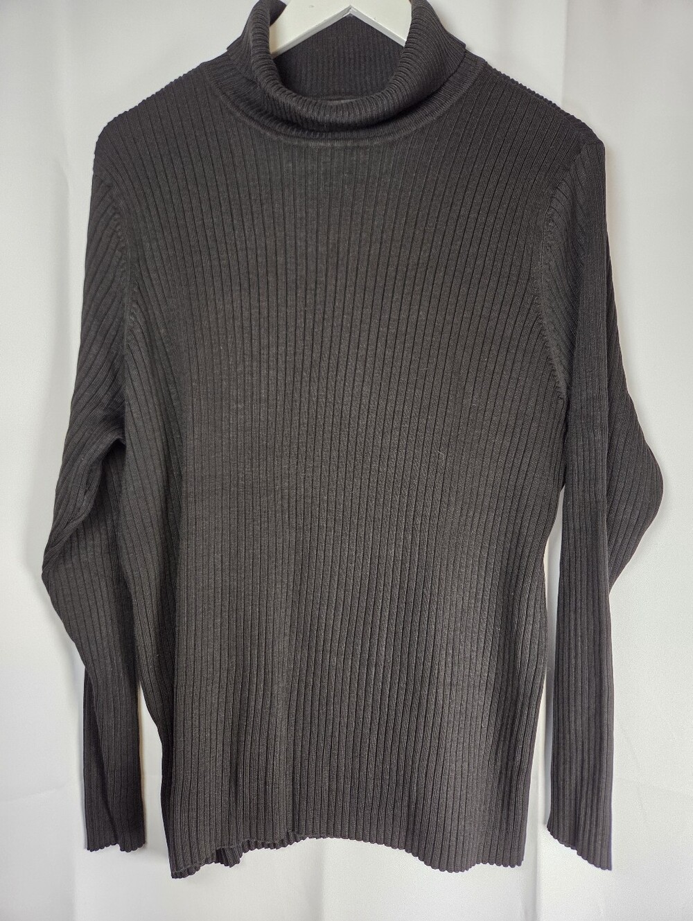 Lane Bryant Women's Size 22/24 Black Ribbed Turtleneck  Sweater